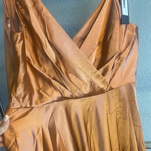 New Sienna satin bridesmaid dress from sparkleygowns.com - Picture 4 of 7